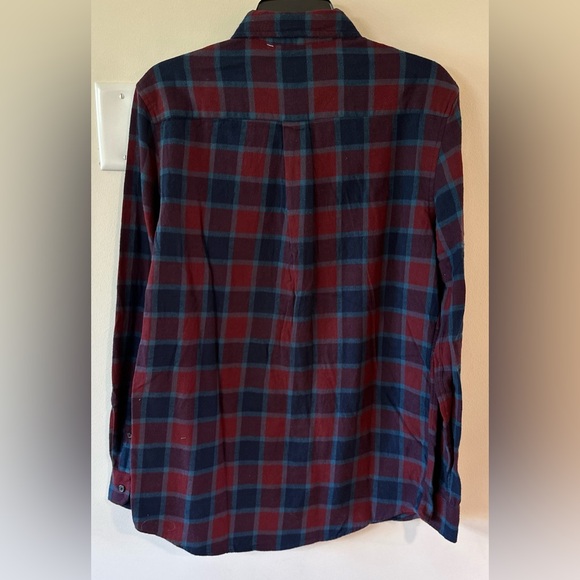 St Johns Bay Men’s Burgundy/Navy Plaid Flannel Shirt NWT Size Small - Picture 8 of 8